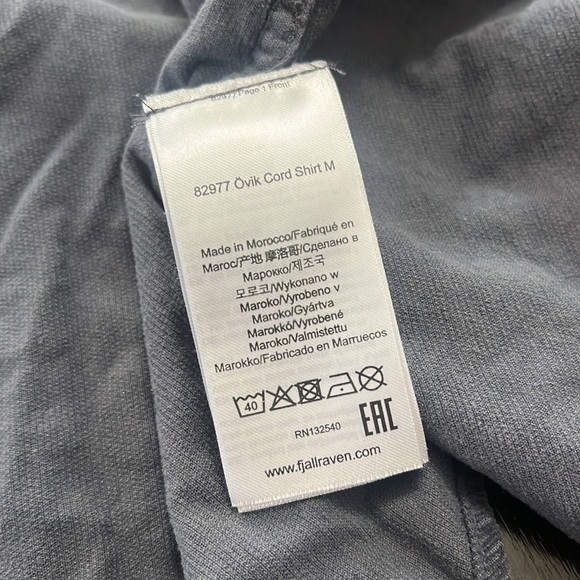 FJALLRAVEN ÖVIK CORD SHIRT mens size Small - Picture 3 of 5